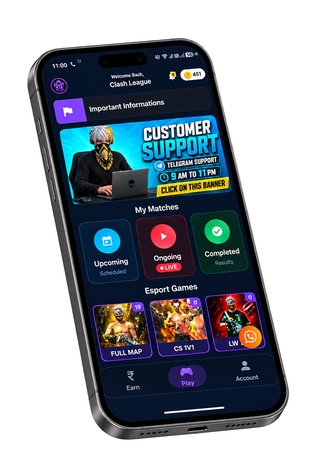 Clash League App